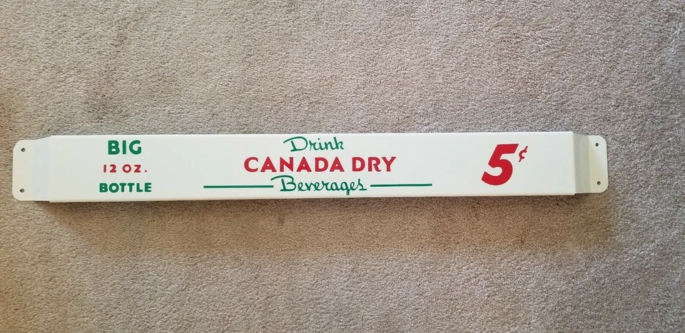 Barra de empuje de puerta de 33"" Canadá seca retro antigua publicidad de refrescos letrero vintage Foto 4 de 4