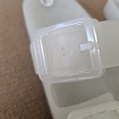 Balenciaga MALLORCA Transparent Plastic Buckle Slide Sandals