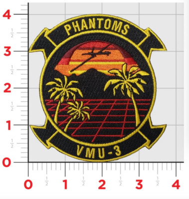 MARINE CORPS VMU-3 PHANTOMS FRIDAY HOOK & LOOP EMBROIDERED PATCH