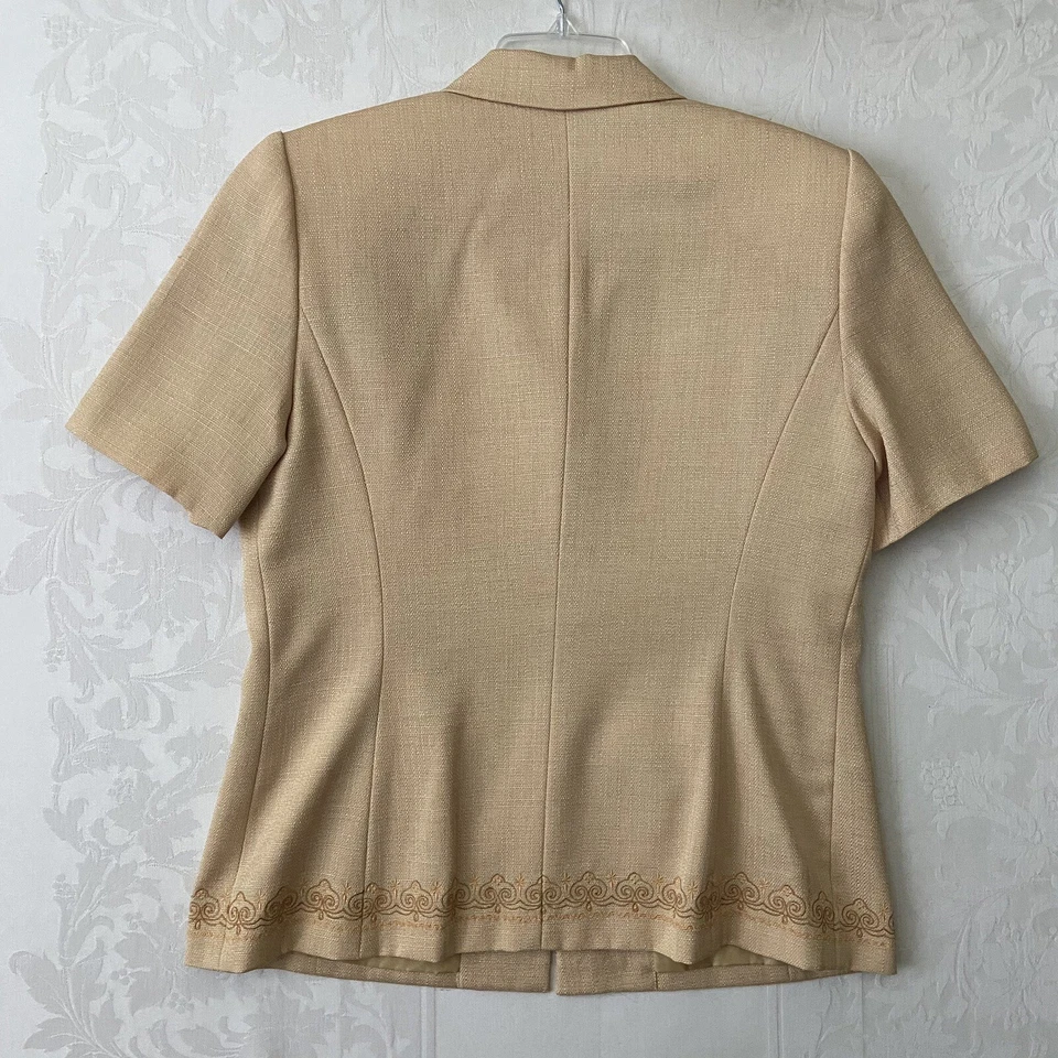 Traje Travis Ayers Dorado 2 Piezas Manga Corta Mujer 12 Pecho 41 Cintura 31 Entrepierna 30 Foto 4 de 4