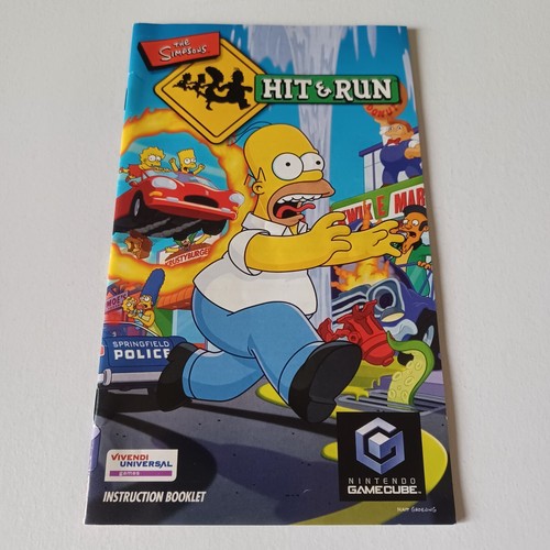 Nintendo GameCube Simpson's Hit&Run MANUAL ONLY No Game/Case Original Authentic - Picture 2 of 3