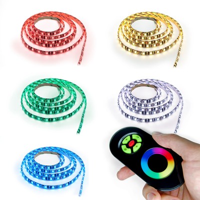 1 - 15m LED RGB Farbig Strip Streifen Leiste Touch Fernbedienung Netzteil Set