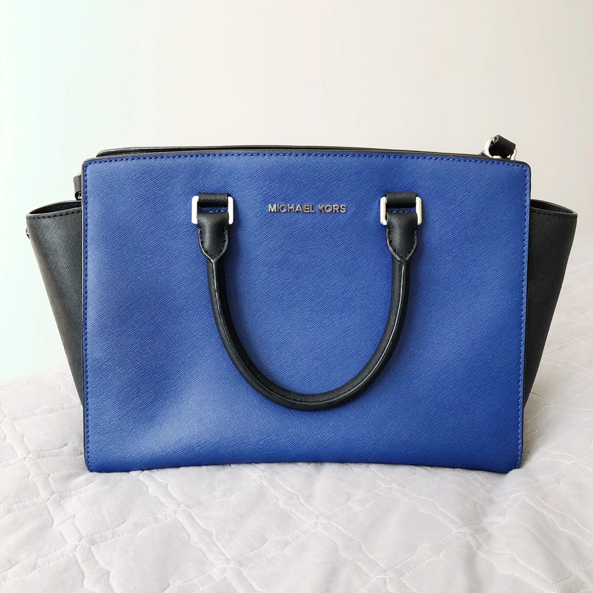 Michael+Kors+Selma+Medium+Satchel+Leather+Tote+Bag+Purse+Handbag+