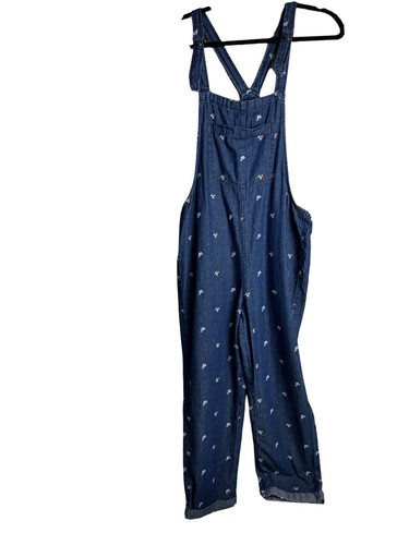 aerie denim overalls with flowers | eBay