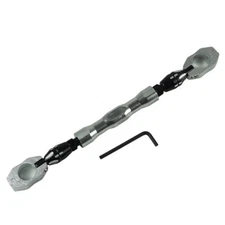 Motorcycle Handlebar Steering Strengthen Balance Cross Bar Lever SILVER