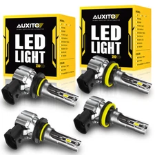 4x 9005 H11 LED Headlight Kit Combo Bulbs 6500K High Low Beam Super White Bright