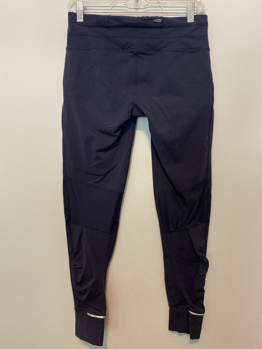 Athleta Navy Relay Reflective Tight Ruched Calf Leggings 903959