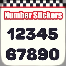 3, 4, 5, 6, 7, 8 inch Black Number Stickers Die Cut Custom 3 Digit 3 pcs 1130S