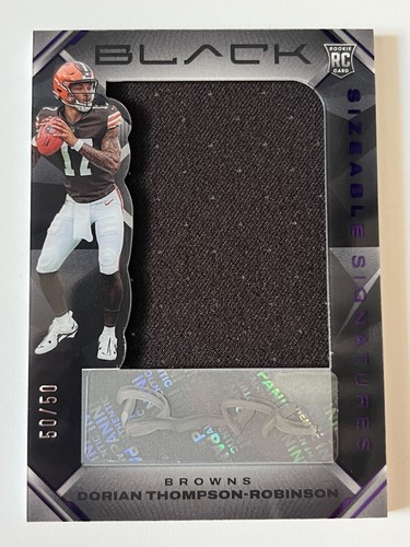 2023 PANINI BLACK dorian thompson robinson ROOKIE PATCH AUTO RPA /50 - Picture 2 of 5