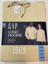 GAP Logo Hoodie Unisex Large Oyster Gray