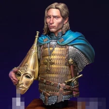 1/12 Scale Medieval Warrior Bust Resin Figure Historical Knight Miniature Unasse