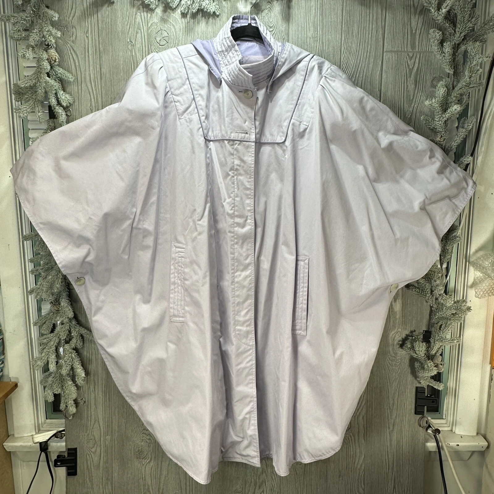 J. GALLERY CAPE Long Coat Poncho RAIN JACKET Purple Size Large 80s Vintage
Opens in a new window or