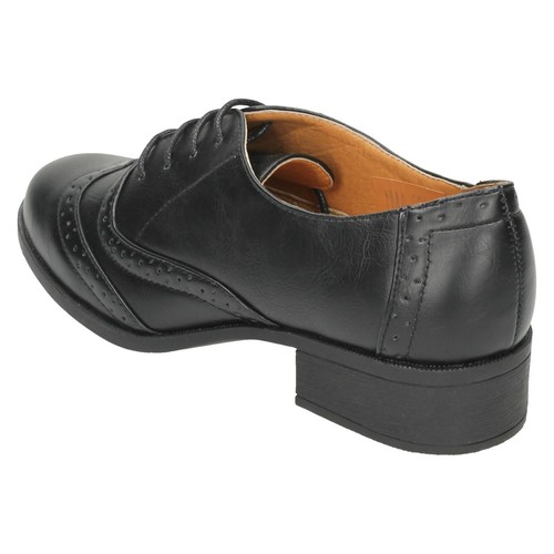 Zapatos con cordones negros para dama F9962 por precio de venta al por menor 19,99 GBP - Imagen 6 de 8