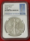 2022 w burnished silver eagle ngc ms70 first day of issue 1st label