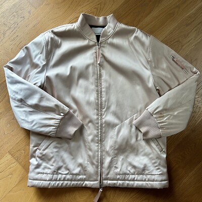 Alexander Wang Designer Blush Pink Zip Up Bomber Jacket; Size 4 (S)