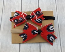 Baby Girl Headbands College Baby Bow Nylon Headband Baby Shower Gift Georgia