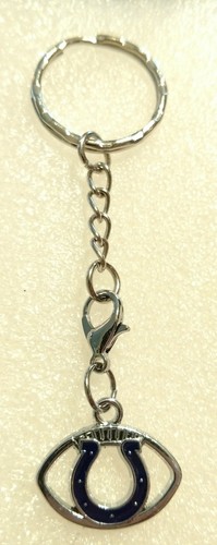 Indianapolis Colts Football Small Purse Charm Dangle Zipper Pull Key Chain - Picture 2 of 4