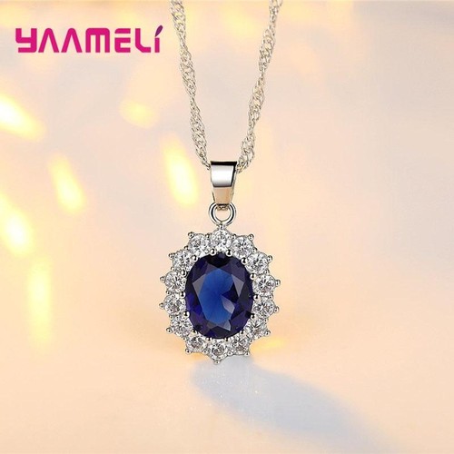 925 Silver Wedding Jewelry Set Women Oval Flower Cz Crystal Engagement - Picture 9 of 26
