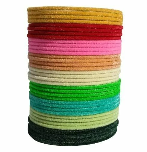 Metal velvet sale bangles