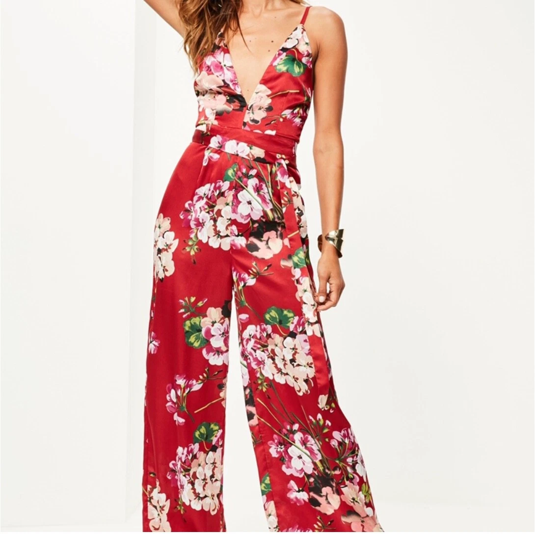 Missguided red jumpsuit 2025
