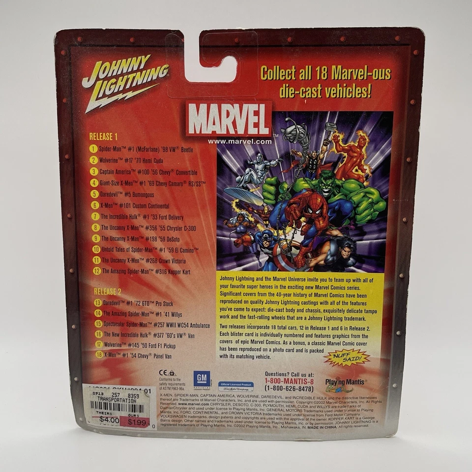 Johnny Lightning Marvel Untold Tales of Spider-Man 59 2002 El Camino nuevo raro Foto 4 de 4