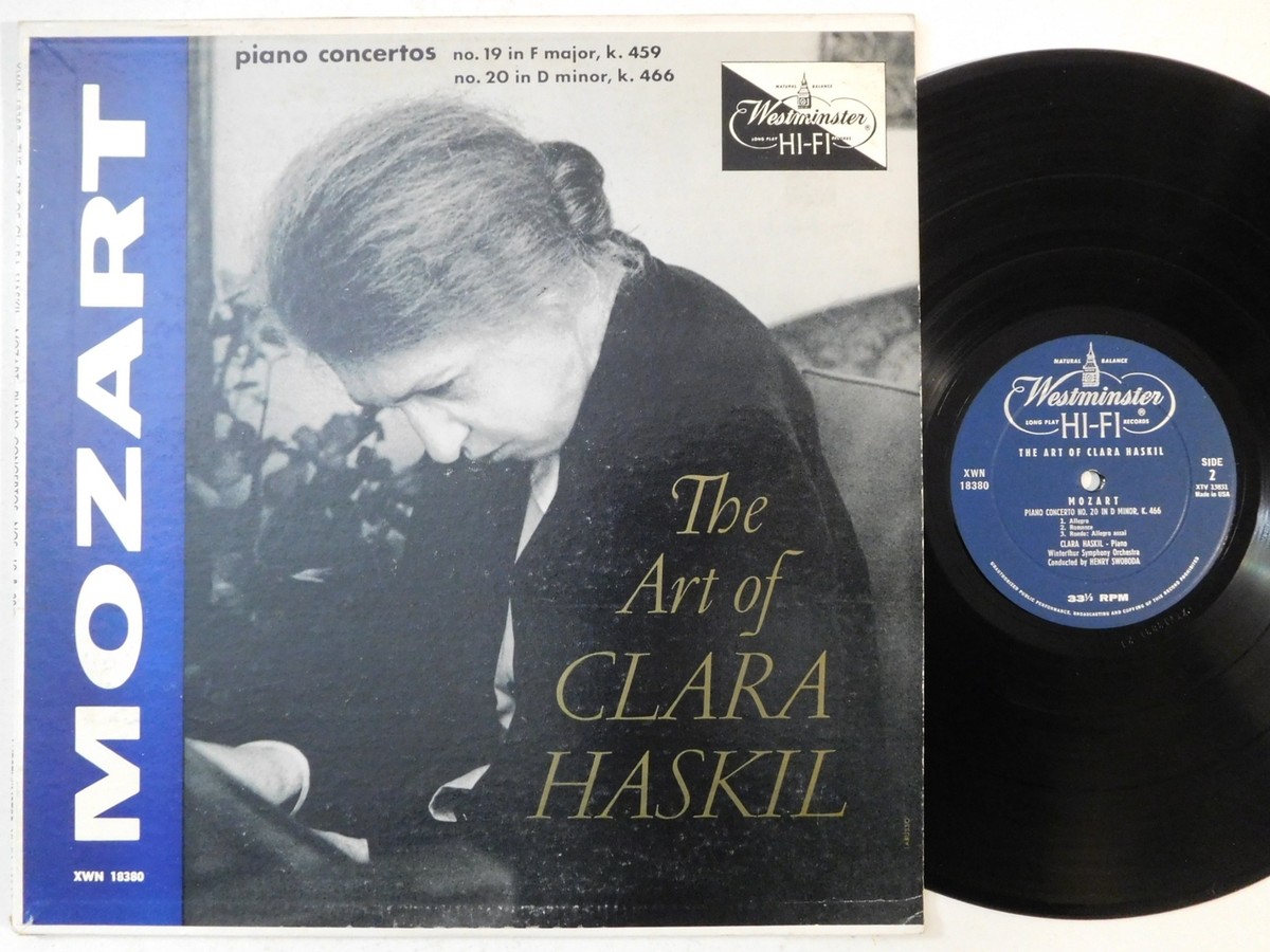 classical mono CLARA HASKIL Mozart Piano Concertos WESTMINSTER LP