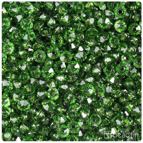 BeadTin Transparent 6mm Faceted Rondelle Plastic Craft Beads (1350pcs) - Picture 10 of 53