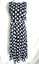 NWT JBS Fit & Flare Women's Chiffon Dress Size 6 Black White Polka