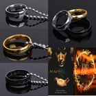 Lord of the Rings The One Ring Lotr Stainless Steel Men's Ring Chain Necklace