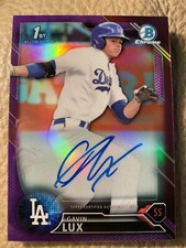 2016 Gavin Lux Bowman Chrome Auto Purple Refractor 245/250 RC Dodgers