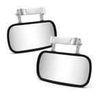 Universal Over Door Convex Mirror Stainless Steel 4x8 W/Bracket For Forklifts