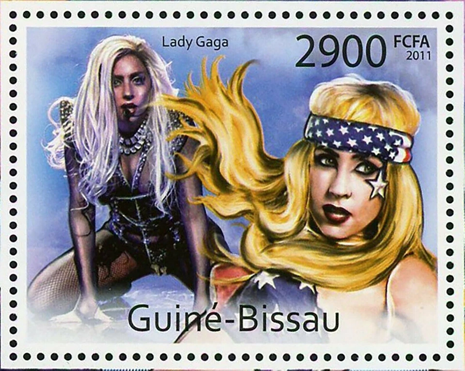 Sello Lady Gaga cantante estadounidense música pop S/S MNH #5696 / Bl.980 Foto 2 de 4