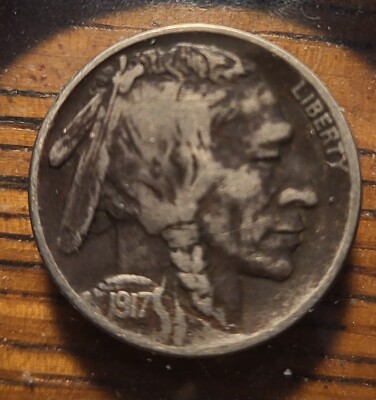 1917 Buffalo NICKEL No Mint Marker