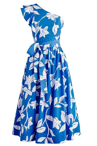 j crew silk floral dress J. Crew Collection Ruffle-trim Cutout Maxi Dress in Lime Floral 10