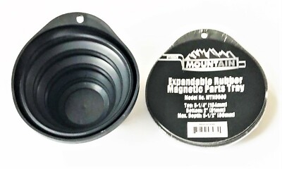 2 MOUNTAIN TOOLS EXPANDABLE RUBBER MAGNETIC PARTS TRAYS COLLAPSIBLE TRAY MTN3500