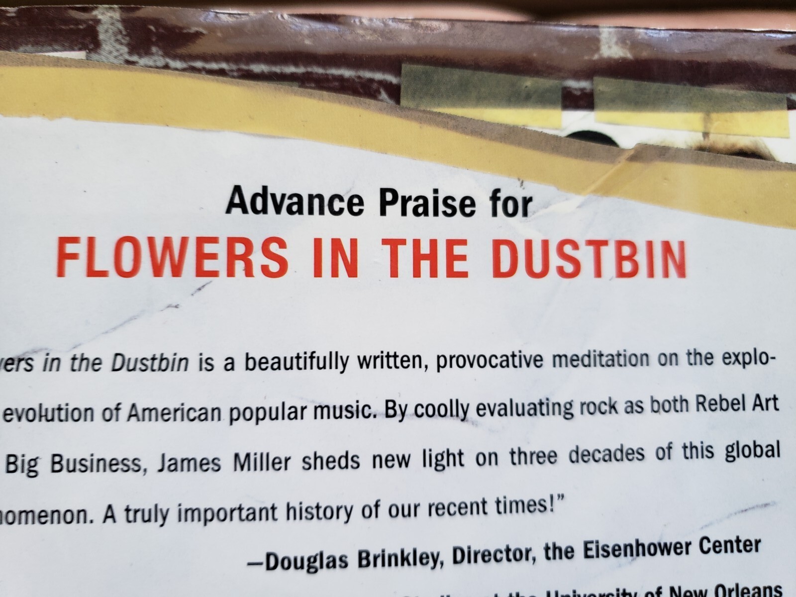 FLOWERS IN THE DUSTBIN by James Miller( Hardcover) 1st ed/1st printing .Preowned
