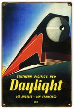 Vintage Style Metal Sign Southern Pacific New Daylight Railroad 12x18.