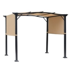 Retractable Pergola Gazebo Overhead Shade Sun Shelter Canopy 2.96x2.45x2.3m New