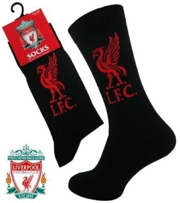 LIVERPOOL SOCKS LFC OFFICIAL MERCHANDISE LFC FOOTBALL SOCKS IN BLACK or RED
