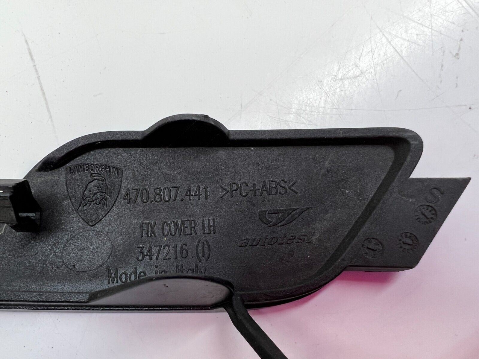 LAMBORGHINI AVENTADOR DRIVER LEFT TOW HOOK EYE COVER OEM 470807441