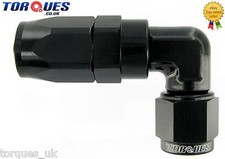 AN -12 (12AN JIC-12) 90 Degree Fast Flow FORGED Stealth Black Hose Fitting