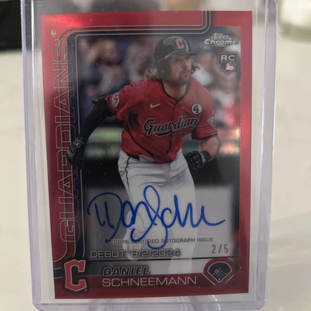 2024 Topps Chrome Update Red Refractor Auto /5 Daniel Schneemann #CRD