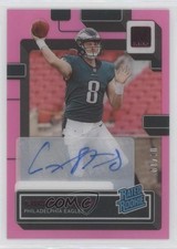 2022 Panini Clearly Donruss Rated Rookie Pink /10 Carson Strong #61 Auto 16wc