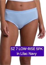 SZ 7 / L Fruit of the Loom SIGNATURE 360  LOW-RISE BRIEFS Lilac Navy 5PK Gift
