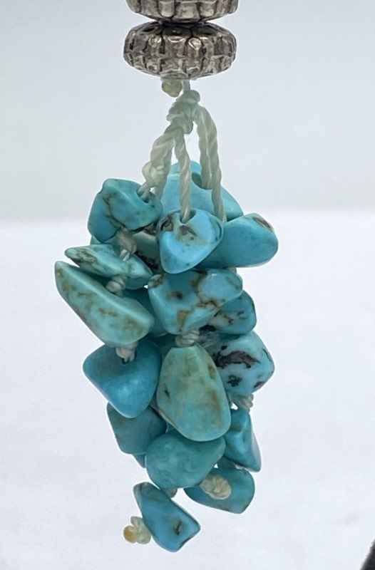 Silver Tone Assorted Turquoise Chip Necklace & Ea… - image 5