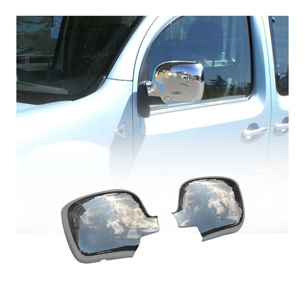Spiegelkappen Spiegelabdeckung FüR Renault Kangoo 2008-2013 Edelstahl Chrom-image