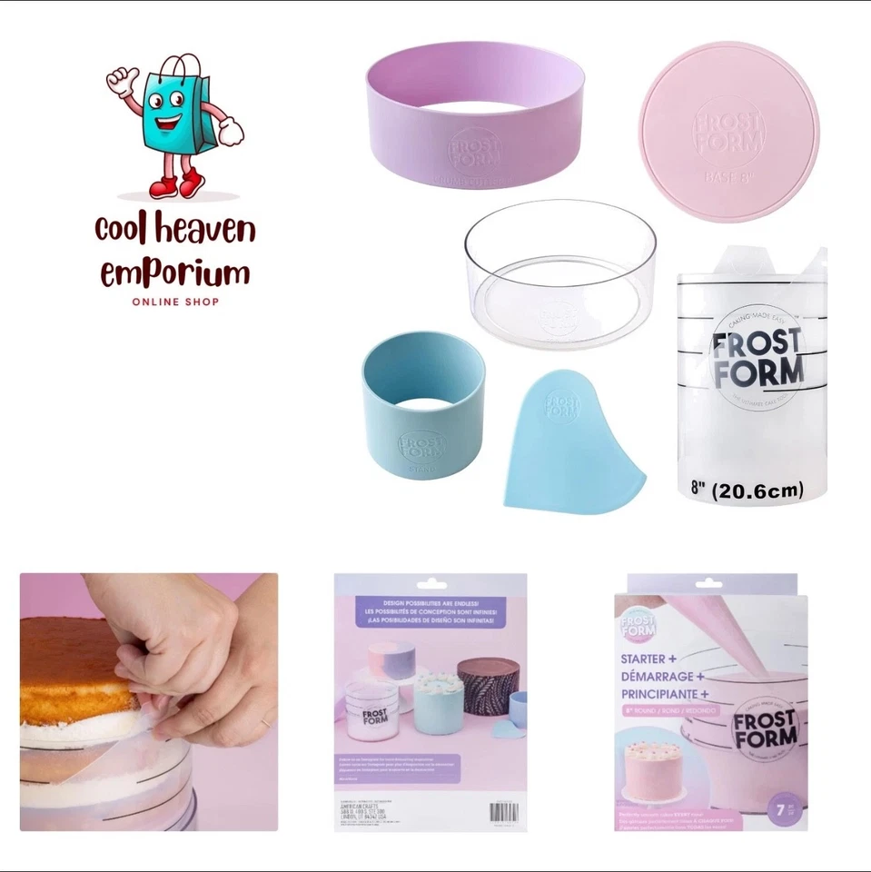 Forma de escarcha - Inicio + Kit 8 pulgadas 7 piezas Set | Calidad profesional, comida-gr... Foto 3 de 4