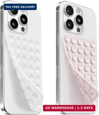  2 Pack Silicone Suction Cup Phone Case Mount Double Sided, Sticky Phone Grip w