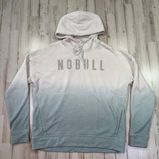 Nobull Hoodie Womens XS Green White Ombre Crossfit Gym Athletic Pullover