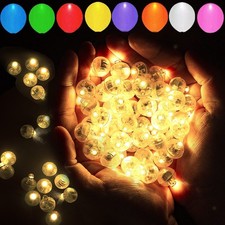 50pcs LED Warm White Balloon Lights, Round Mini Lights 50PCS,